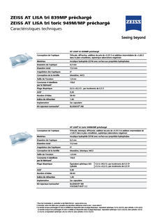 Image d’aperçu de Fiche technique  ZEISS AT LISA tri 949M-MP